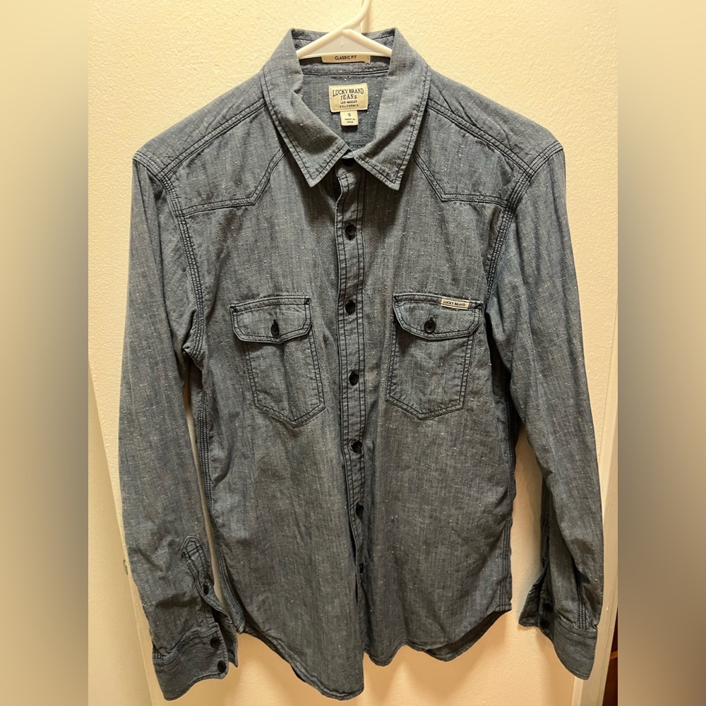 Lucky Brand Men's Denim Cotton Shirt